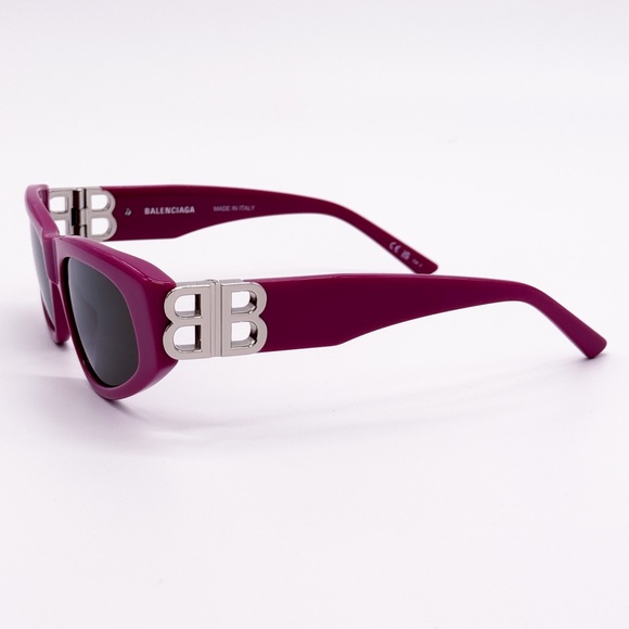 NEW BALENCIAGA BB0095S 017 PINK CAT EYE UNISEX SUNGLASSES - Picture 7 of 11